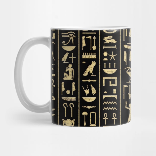 Black & Gold Hieroglyphics by CRWPROD